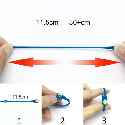 No-Tie Shoelaces Stretchable Silicone Slip-On Set of 12