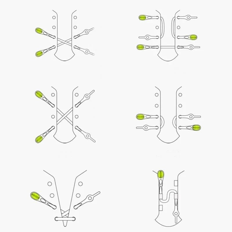 No-Tie Shoelaces Stretchable Silicone Slip-On Set of 12