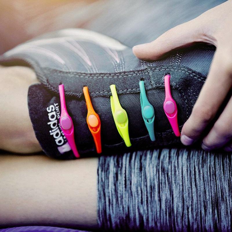No-Tie Shoelaces Stretchable Silicone Slip-On Set of 12