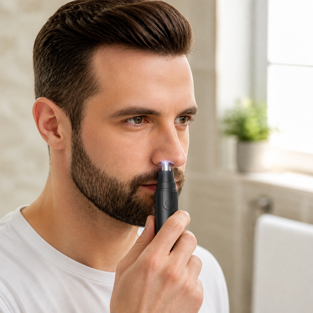 Nose & Ear Trimmer Waterproof LED Stainless Steel Blades