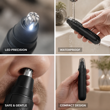 Nose & Ear Trimmer Waterproof LED Stainless Steel Blades