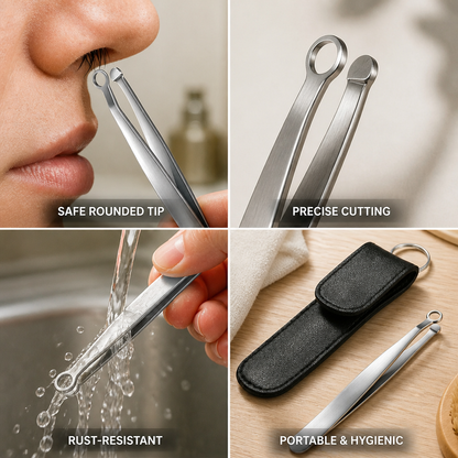 Nose Hair Scissors Rounded Safety Tip & Stainless Steel