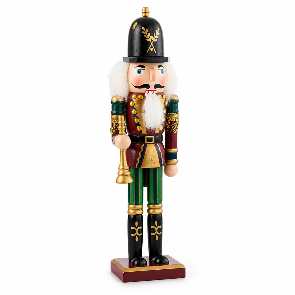 Nutcracker Soldier Hand-Painted Wood Tabletop 11.8 Inch