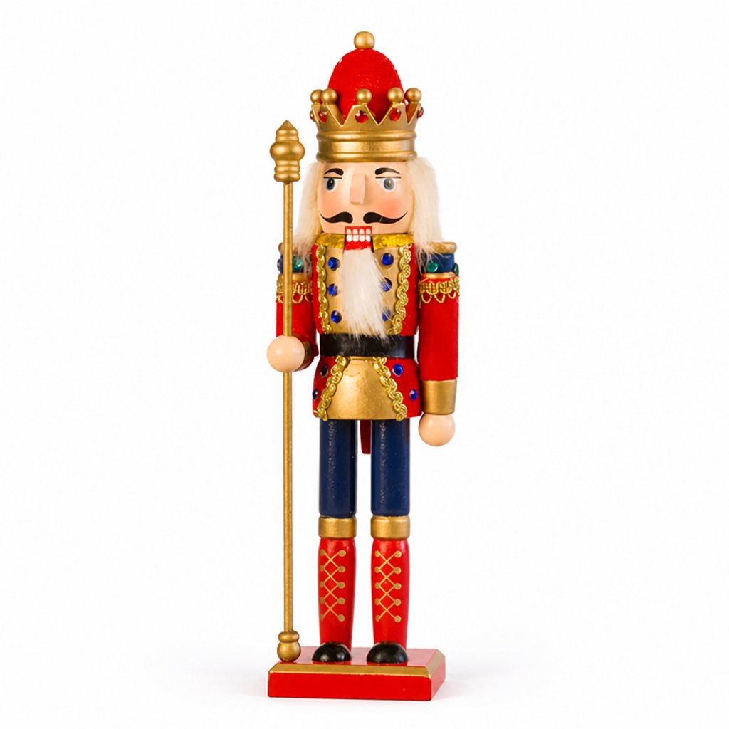 Nutcracker Soldier Hand-Painted Wood Tabletop 11.8 Inch