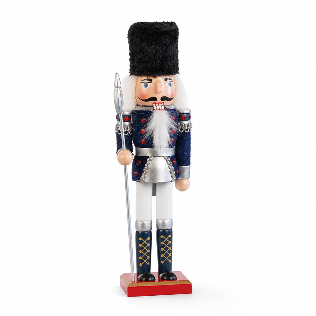Nutcracker Soldier Hand-Painted Wood Tabletop 11.8 Inch