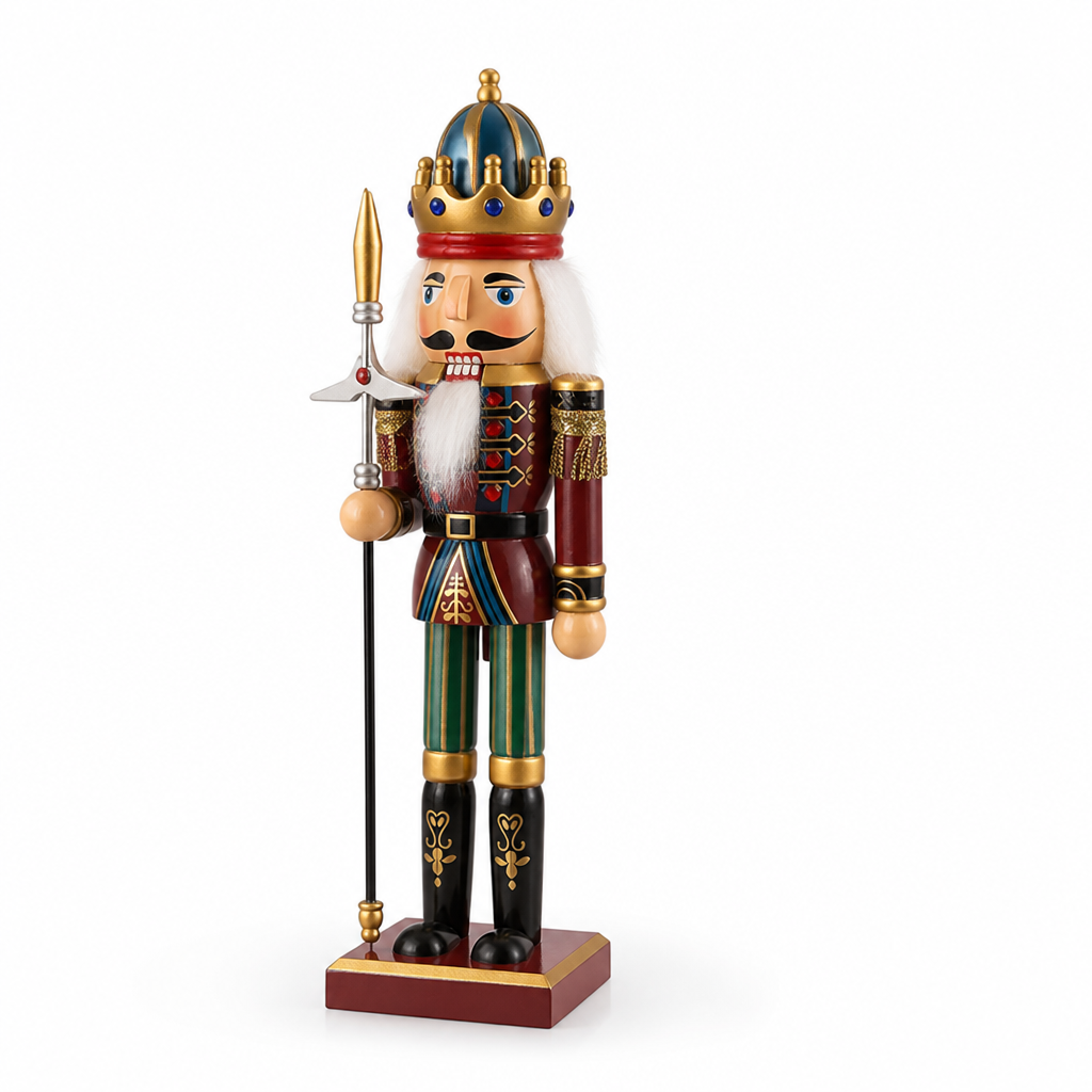 Nutcracker Soldier Hand-Painted Wood Tabletop 11.8 Inch