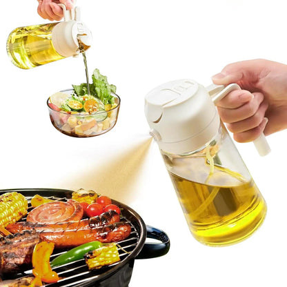 Oil Dispenser Bottle Glass Dual Spray & Pour