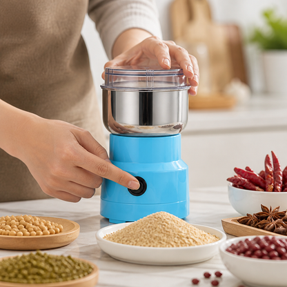 One-Button Stainless Steel Blade Mini Electric Food Grinder