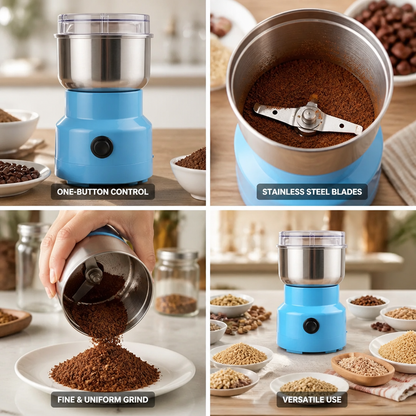 One-Button Stainless Steel Blade Mini Electric Food Grinder