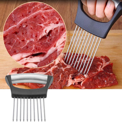 Onion & Vegetable Holder Stainless Steel Tips Ergonomic Handle