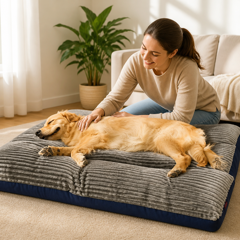 Orthopedic Dog Bed Supportive Foam Plush Cover