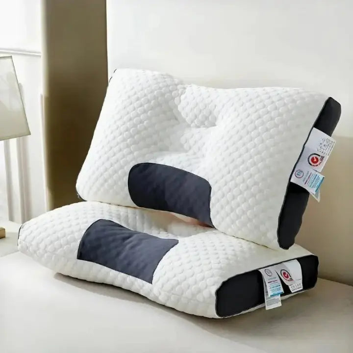 Orthopedic Neck Pillow 3D Contoured Adjustable Thickness Machine-Washable Cover
