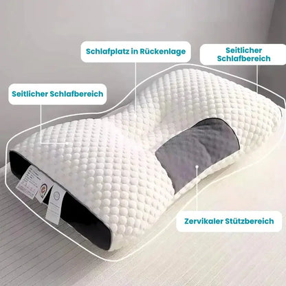 Orthopedic Neck Pillow 3D Contoured Adjustable Thickness Machine-Washable Cover