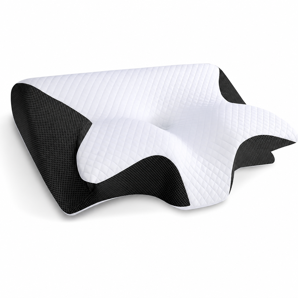 Orthopedic Pillow Ergonomic Contour Memory Foam & Washable Cover