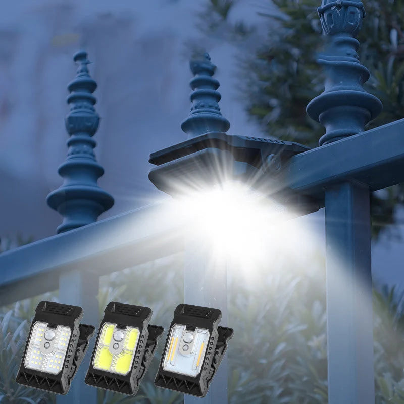 Outdoor Clip Light Motion-Activated Solar & USB-C Rechargeable