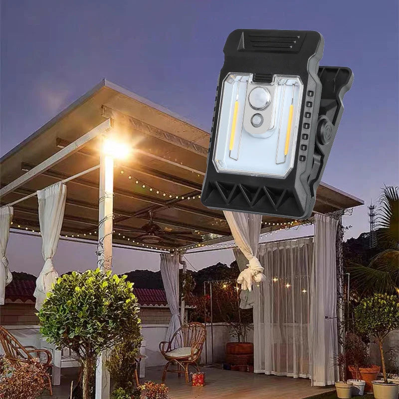 Outdoor Clip Light Motion-Activated Solar & USB-C Rechargeable