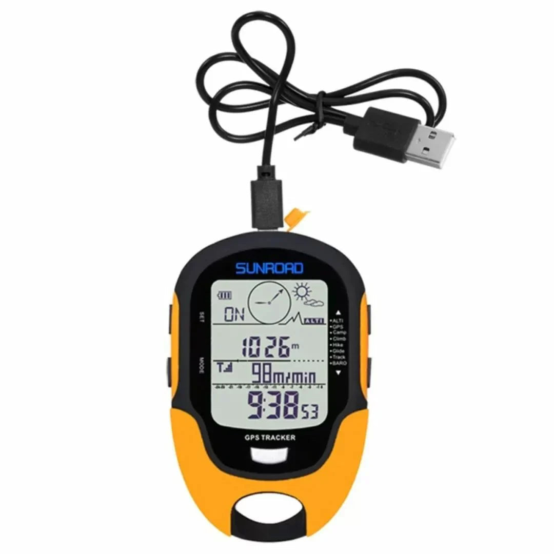 Outdoor GPS Tracker Altimeter & Barometer USB Rechargeable