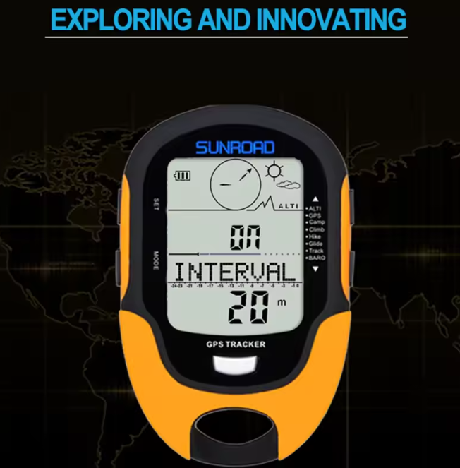 Outdoor GPS Tracker Altimeter & Barometer USB Rechargeable