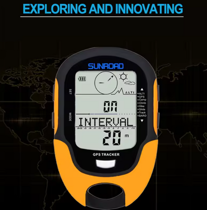 Outdoor GPS Tracker Altimeter & Barometer USB Rechargeable