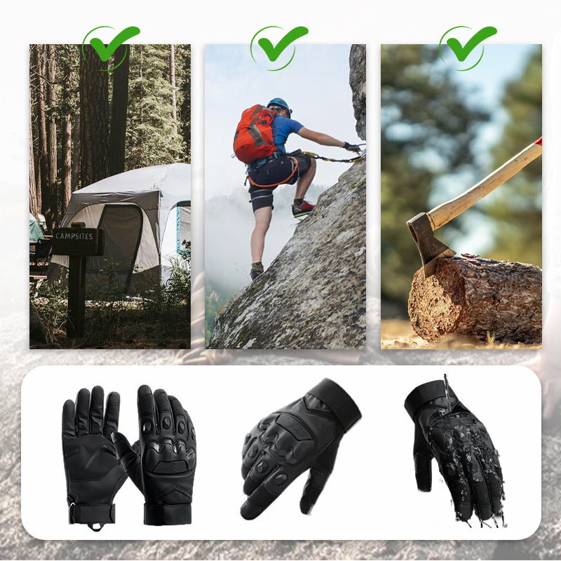 Outdoor Grip Gloves Microfiber Anti-Slip Palm & Reinforced Knuckles