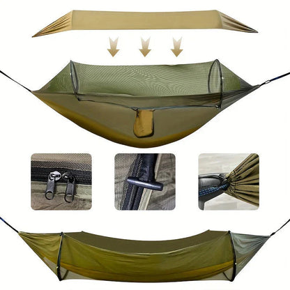 Outdoor Hammock Mosquito Net & Sunshade Quick Setup