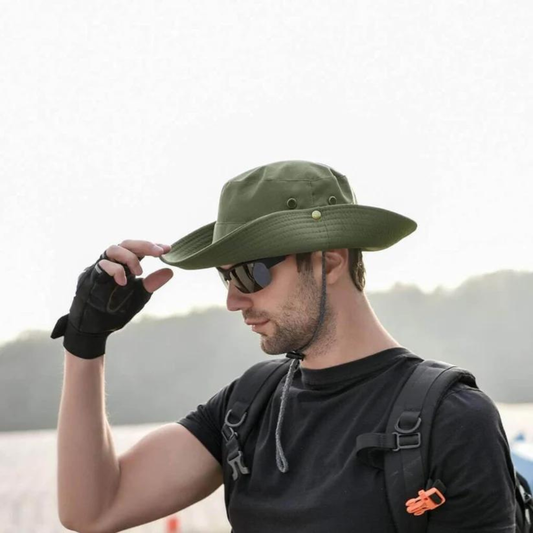 Outdoor Hat UPF 50 Water-Repellent Adjustable Chin Strap