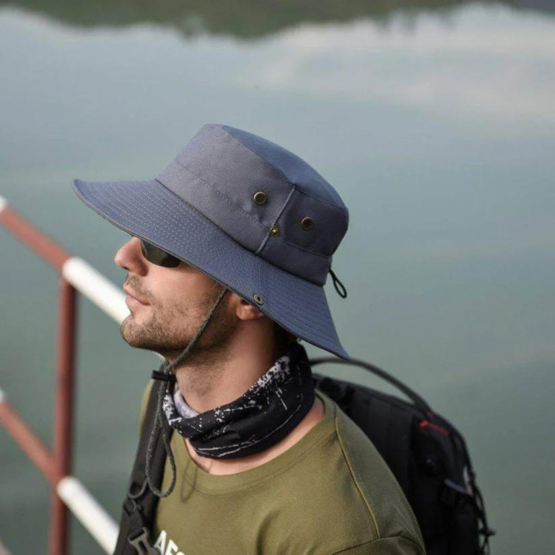 Outdoor Hat UPF 50 Water-Repellent Adjustable Chin Strap