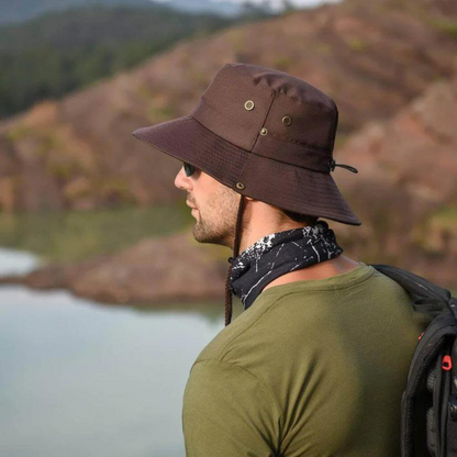 Outdoor Hat UPF 50 Water-Repellent Adjustable Chin Strap