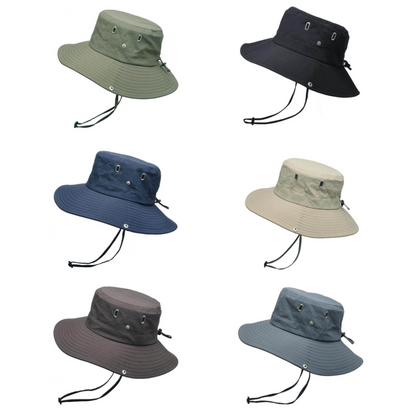 Outdoor Hat UPF 50 Water-Repellent Adjustable Chin Strap