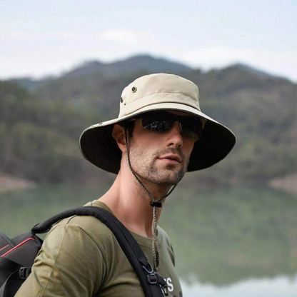 Outdoor Hat UPF 50 Water-Repellent Adjustable Chin Strap