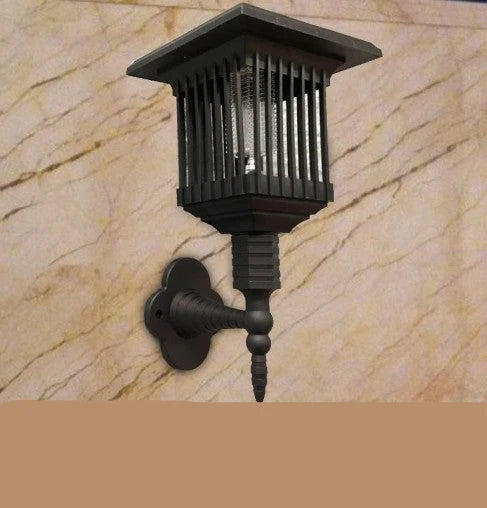 Outdoor Insect Zapper Solar-Powered Dual UV Light Weatherproof