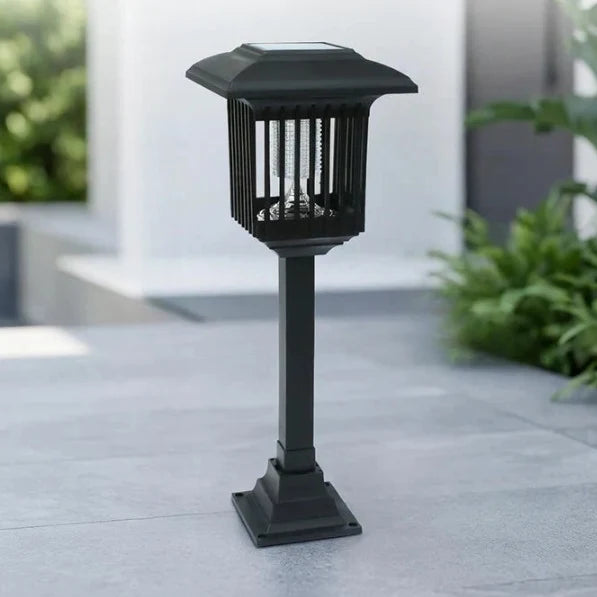 Outdoor Insect Zapper Solar-Powered Dual UV Light Weatherproof