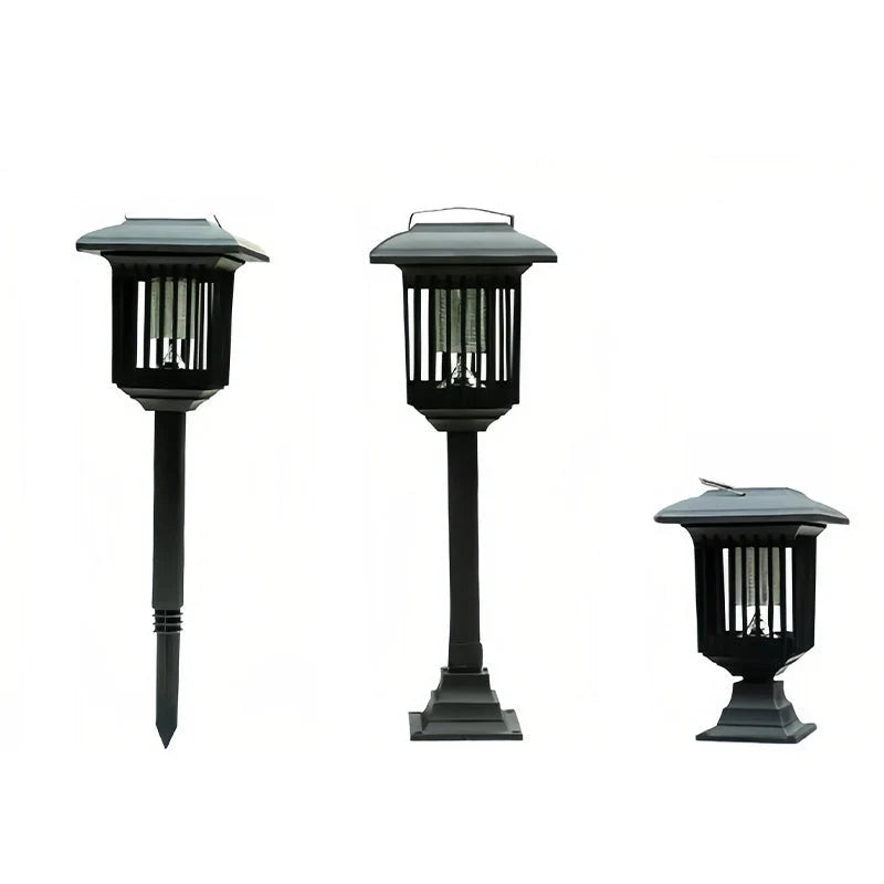 Outdoor Insect Zapper Solar-Powered Dual UV Light Weatherproof