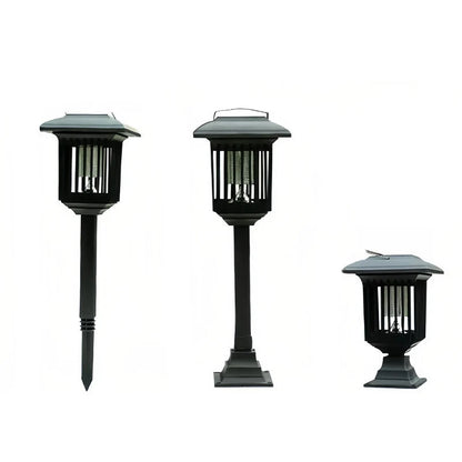 Outdoor Insect Zapper Solar-Powered Dual UV Light Weatherproof