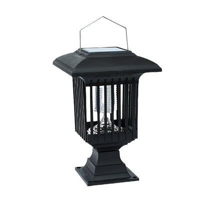 Outdoor Insect Zapper Solar-Powered Dual UV Light Weatherproof