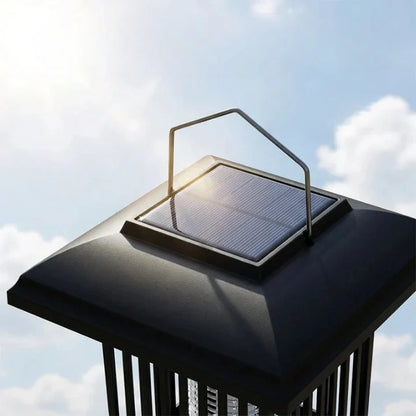 Outdoor Insect Zapper Solar-Powered Dual UV Light Weatherproof