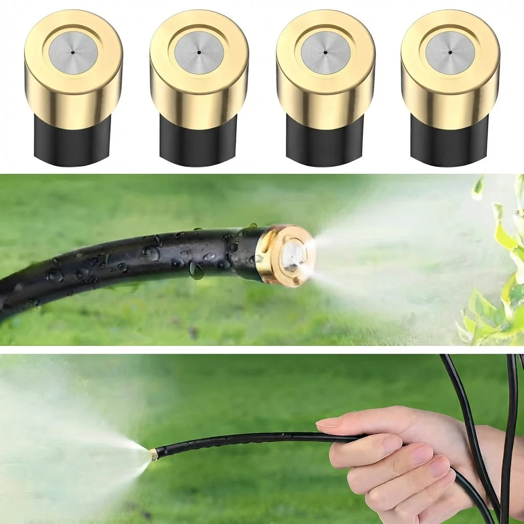 Outdoor Misting System Adjustable Nozzles Hose Connection