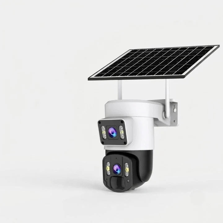 Outdoor Security Camera 4K 360 Panoramic Solar-Powered
