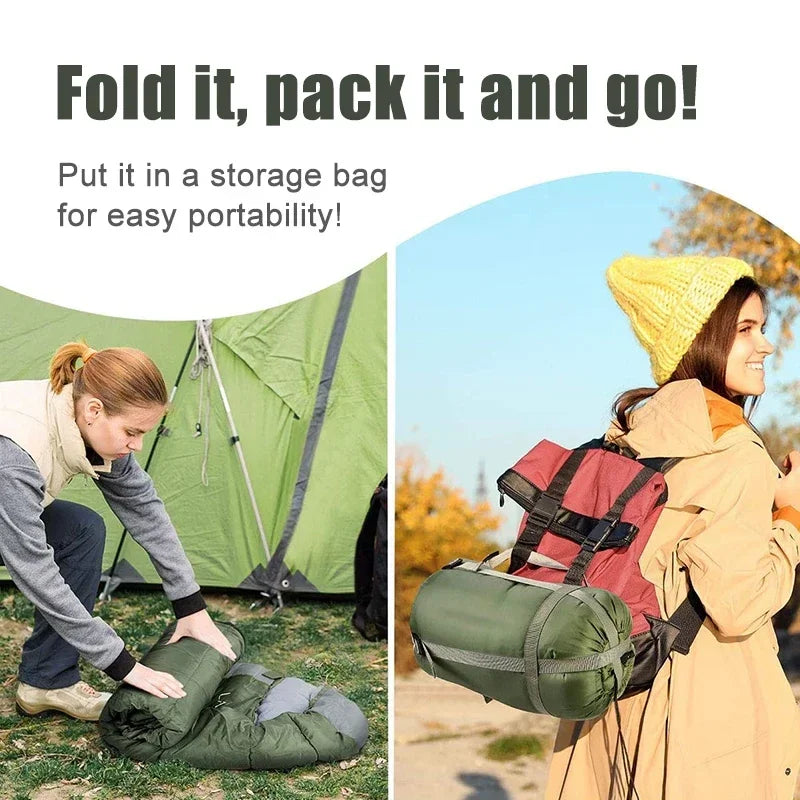 Outdoor Sleeping Bag 4-Season Ultralight & Compact Waterproof Polyester
