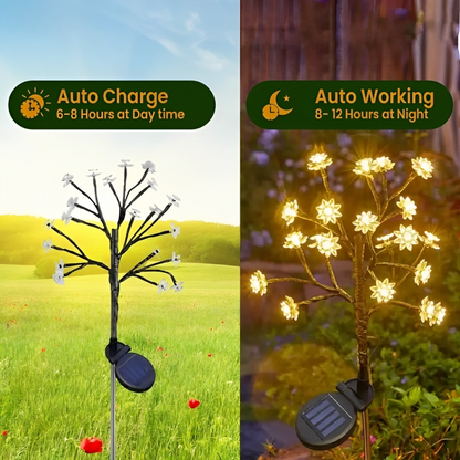 Outdoor Solar Flower Light Flexible Branches & Multicolor LEDs