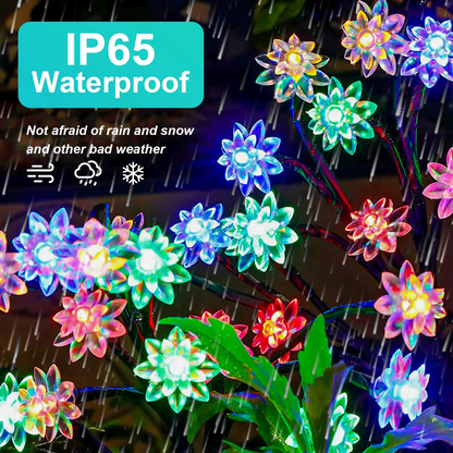 Outdoor Solar Flower Light Flexible Branches & Multicolor LEDs