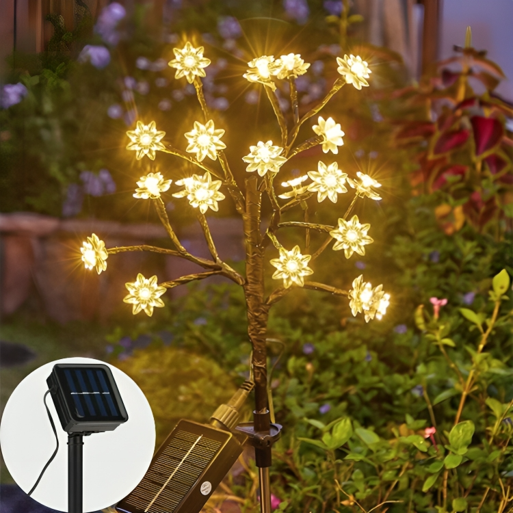 Outdoor Solar Flower Light Flexible Branches & Multicolor LEDs