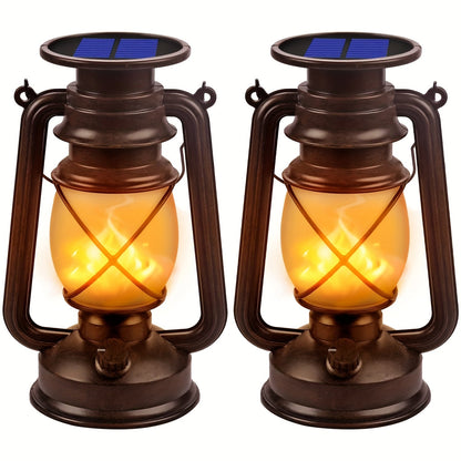 Outdoor Solar Lantern Flickering Flame Solar-Powered & Weather-Resistant