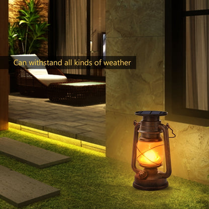 Outdoor Solar Lantern Flickering Flame Solar-Powered & Weather-Resistant