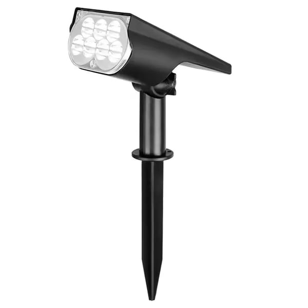 Outdoor Solar Spotlight Adjustable Panel & Head Spike Mount
