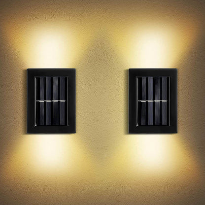 Outdoor Solar Wall Light Warm White Dusk Sensor