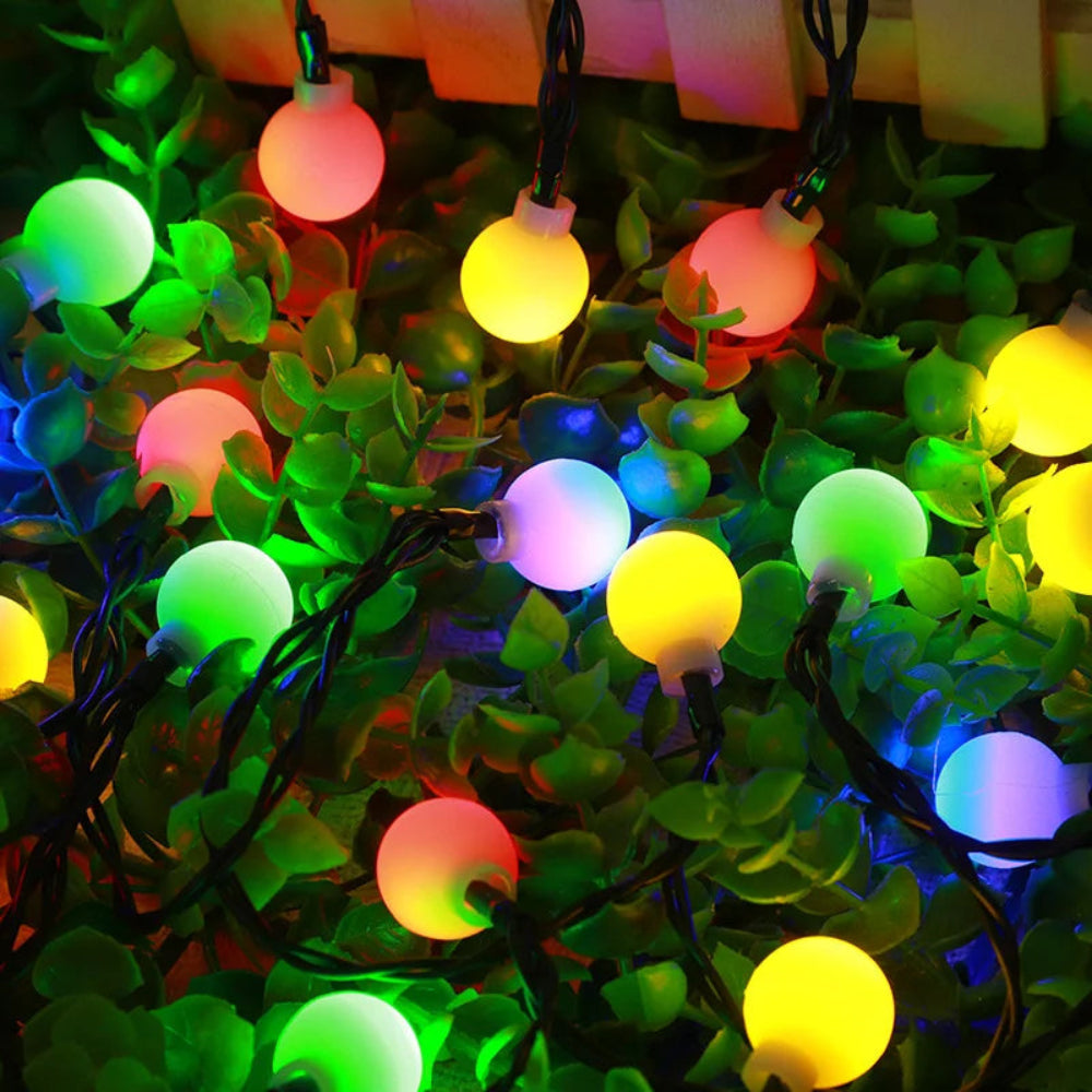 Outdoor String Lights Solar Dusk-to-Dawn IP65 Waterproof
