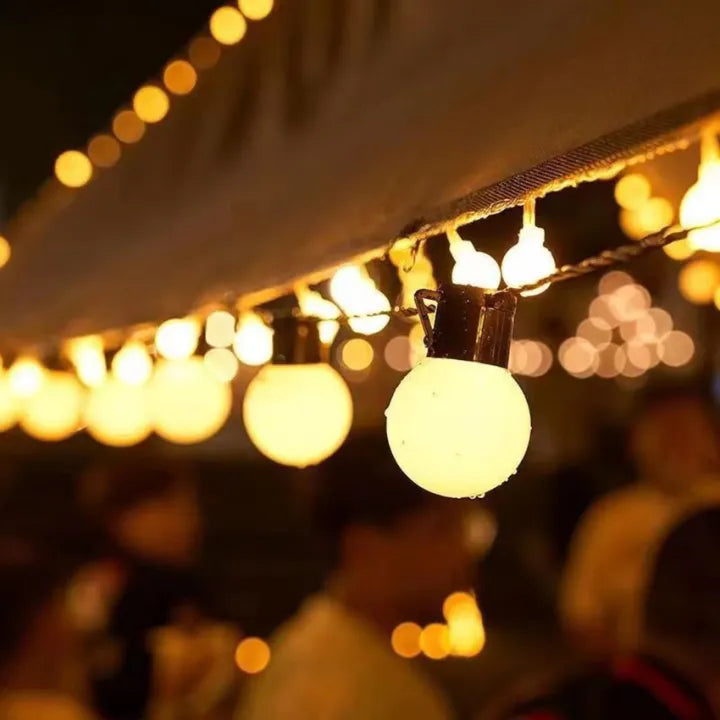 Outdoor String Lights Solar Dusk-to-Dawn IP65 Waterproof