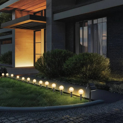 Outdoor String Lights Solar-Powered 20 Warm White LEDs