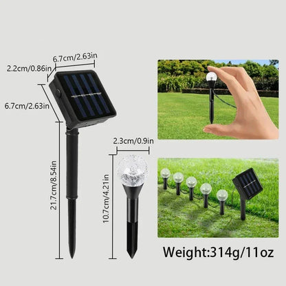 Outdoor String Lights Solar-Powered 20 Warm White LEDs